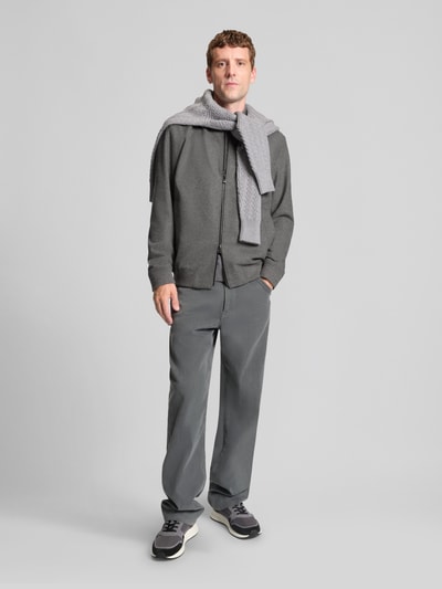 BOSS Slim Fit Blouson mit Woll-Anteil Modell 'HANRY' Hellgrau 1