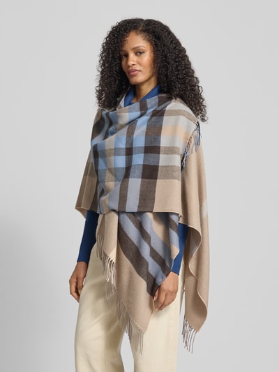 Fraas Schal mit Fransen Modell 'Poncho' Hazel Melange 4