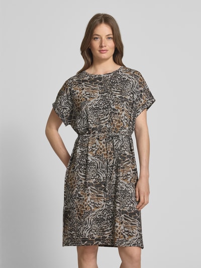 Soyaconcept Knielanges Kleid aus Viskose-Mix Model 'Galina' Dunkelbraun 4