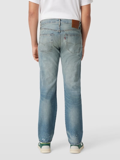 Levi's® Jeansy o kroju regular fit z przetarciami model ‘501 HAPPY TO BE HERE’ Jasnoniebieski 5