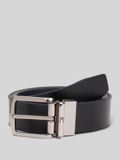 Tommy Hilfiger Gürtel aus echtem Leder mit Logo-Applikation Marine 1