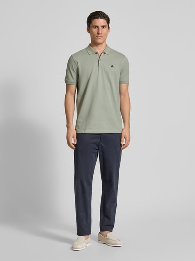 Lerros Poloshirt met labelstitching Lindegroen - 1