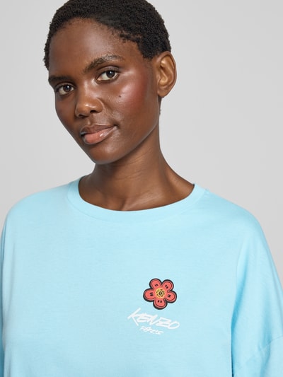 Kenzo Longsleeve mit Label-Print Aqua 3