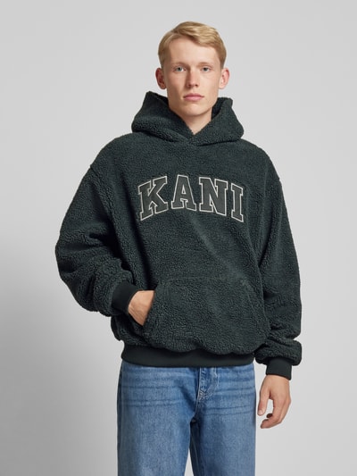 KARL KANI Hoodie met labelpatches Antraciet - 4