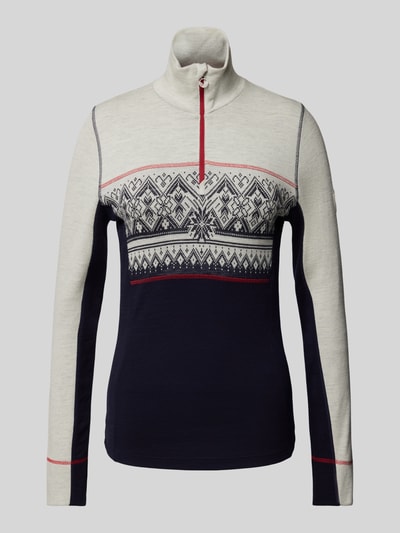 Dale of Norway Gebreide pullover met binnenstebuitennaden, model 'MORITZ' Wit - 2