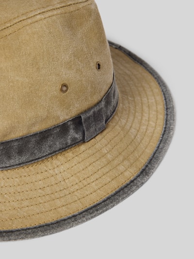 Produktfoto, Safarihut aus Baumwolle mit Hutband von Müller Headwear, brązowy i szary, szerokie rondo, two-tone, tekstura płótna