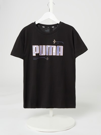 Puma T-shirt z bawełny  Czarny 1