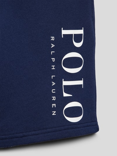 Polo Ralph Lauren Teens Regular fit sweatshorts met labelprint Marineblauw - 2