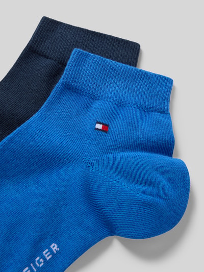 Produktfoto, Sokken uit katoenmix in set van 2 van Tommy Hilfiger, effen kleuren, labelprint, versterkte hiel, elastische boord, fijngebreid