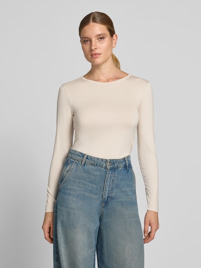 FREE/QUENT Shirt met lange mouwen van mix van viscose en elastaan model 'Liana' Offwhite - 4