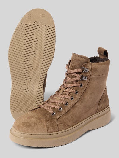 Marc O'Polo Schnürstiefel aus Veloursleder Modell 'ALGOT' Taupe 4
