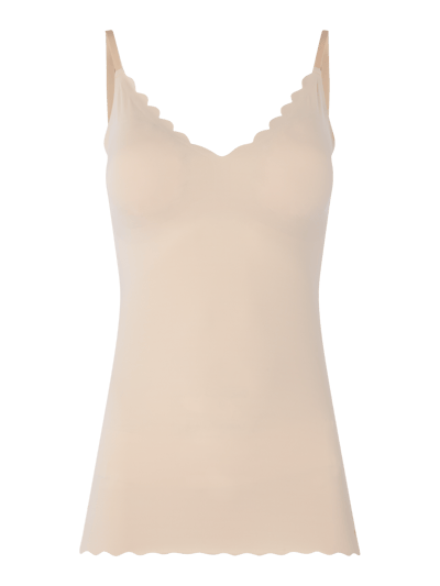 Skiny Top van microvezel met gewatteerde cups  Beige - 1