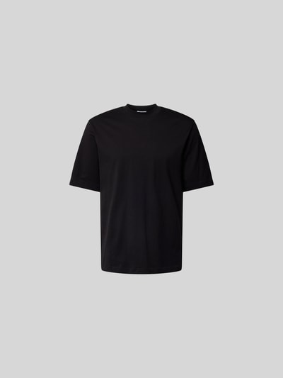 Filippa K T-Shirt mit geripptem Rundhalsausschnitt Black 2