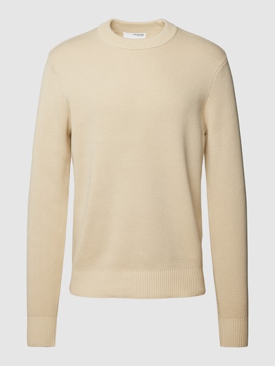 SELECTED HOMME Strickpullover mit Rundhalsausschnitt Modell 'TODD' Offwhite 2