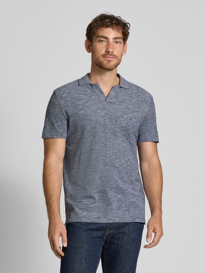 Tommy Hilfiger Regular Fit Poloshirt aus reiner Baumwolle Marine Melange 4