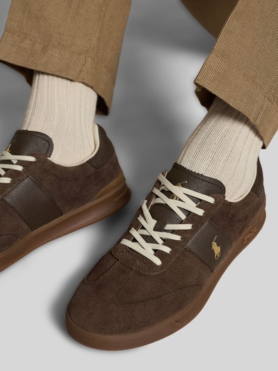 Polo Ralph Lauren Sneakers van echt suède Middenbruin - 1