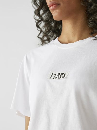 MM6 Maison Margiela T-Shirt mit Logo-Applikation Weiss 3