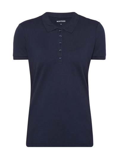 Montego Poloshirt aus Baumwoll-Piqué mit Stretch-Anteil (marine 