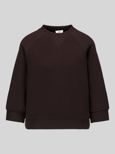 s.Oliver RED LABEL Relaxed Fit Sweatshirt aus Baumwoll-Mix Dunkelbraun 2