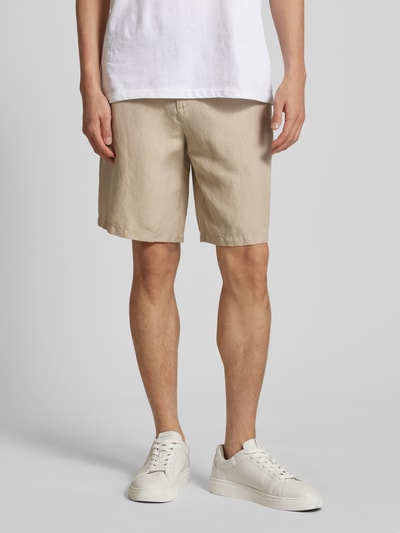 ARMANI EXCHANGE Regular Fit Leinenbermudas mit Gürtelschlaufen Beige 4