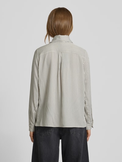 Milano Italy Regular Fit Schluppenbluse aus Viskose Beige 5