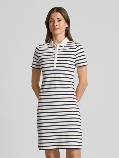 GANT Knielanges Polokleid mit kurzer Knopfleiste Ecru 4