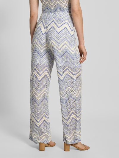 s.Oliver BLACK LABEL Spodnie o szerokim kroju z dżersejowej dzianiny Niebieski 5