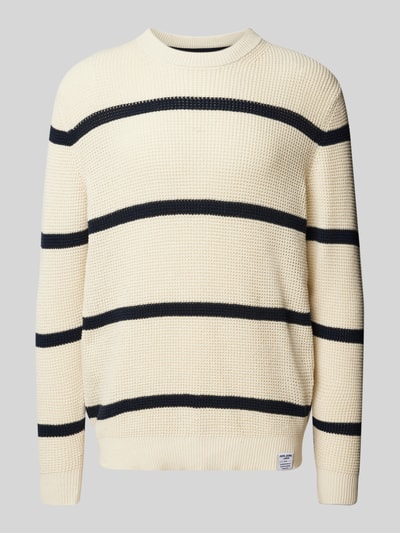 Pepe Jeans Gebreide pullover met ronde hals, model 'Cairo' Offwhite - 2