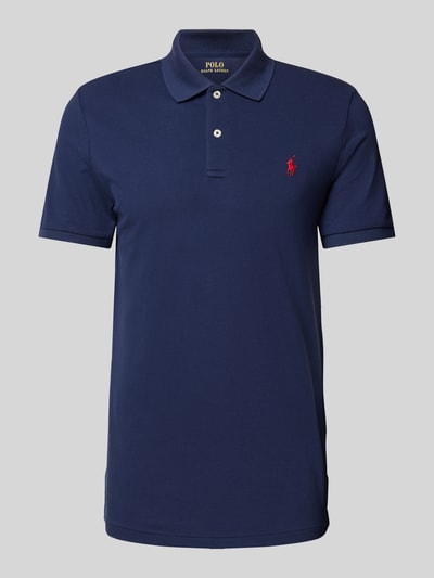 Polo Ralph Lauren Tailored fit poloshirt met logostitching Marineblauw - 2