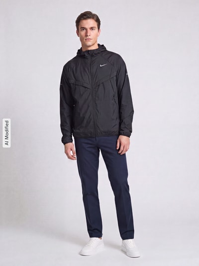 Nike Training Regular Fit Trainingsjacke aus reiner Baumwolle Modell 'STRIDE' Black 1