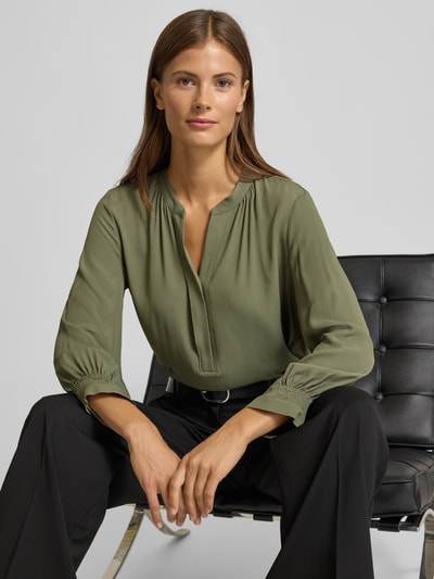 Luisa Cerano Blusenshirt mit V-Ausschnitt Khaki 3