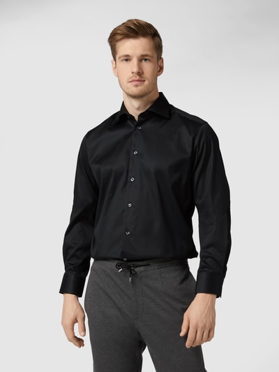 Eton Regular Fit Business-Hemd aus Twill Black 4