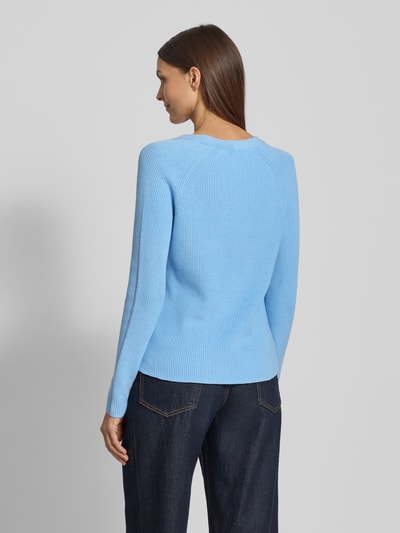 Tom Tailor Sweter z dzianiny o kroju regular fit z czystej bawełny Jasnoniebieski 5