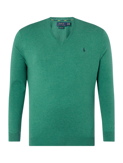 Polo Ralph Lauren Big & Tall Sweter PLUS SIZE z bawełny pima Butelkowy zielony 2