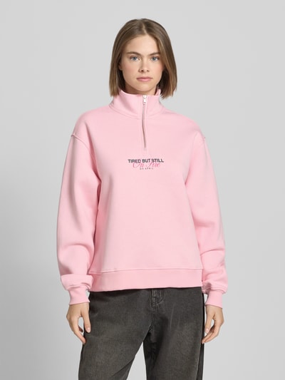 OH APRIL Sweatshirt mit Stehkragen und Reißverschluss Modell 'Georgia' Hellrosa 4