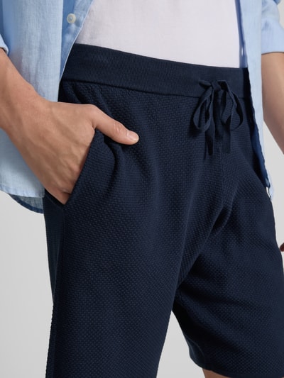 Christian Berg Men Sweatshorts mit Strukturmuster Marine 3