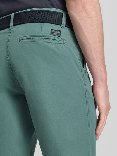 Petrol Regular Fit Chino Shorts mit Gürtel und Eingrifftaschen Oliv 3