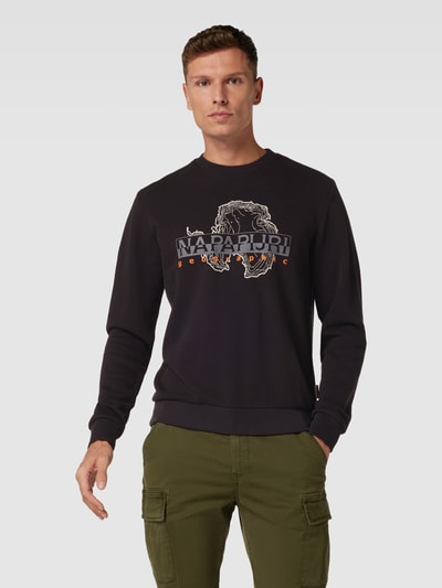 Napapijri Sweatshirt mit Label-Print Black 4