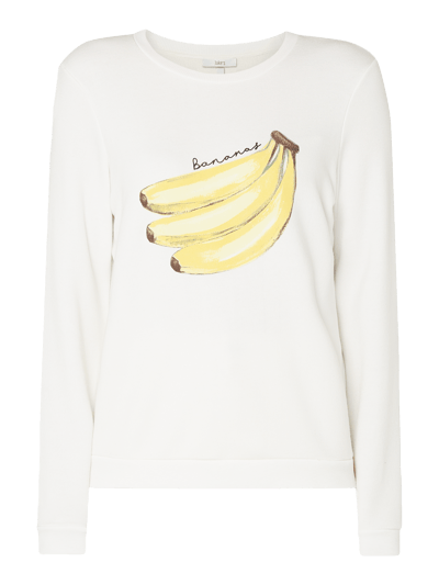 Jake*s Casual Sweatshirt mit Frucht-Print Offwhite 2