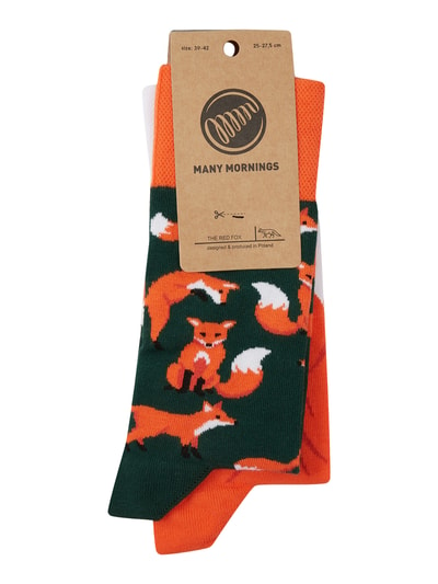 Many Mornings Socken mit Allover-Muster
 Orange 2