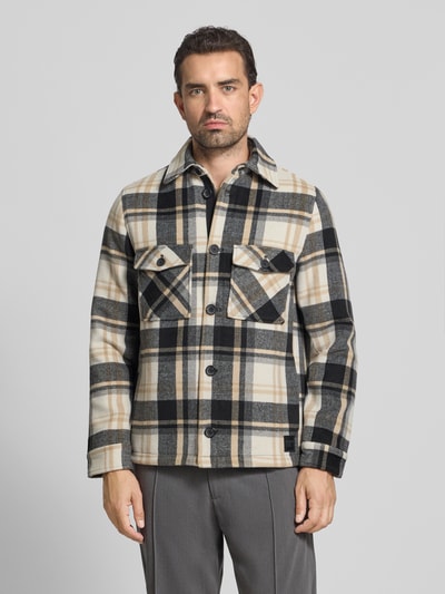 MCNEAL Regular Fit Hemdjacke mit Kentkragen Beige 4