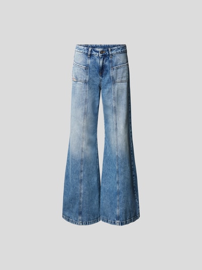 Diesel Flared Fit Jeans mit Knopfveschluss Jeansblau 2