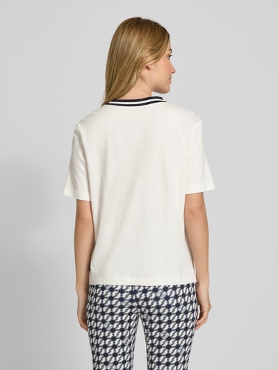 Marc Cain T-shirt met siersteentjes en ronde hals Offwhite - 5