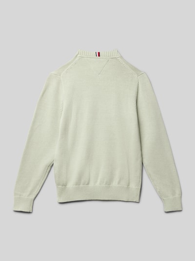 Tommy Hilfiger Teens Regular Fit Strickpullover aus reiner Baumwolle Modell 'TOMMY' Schilf 3