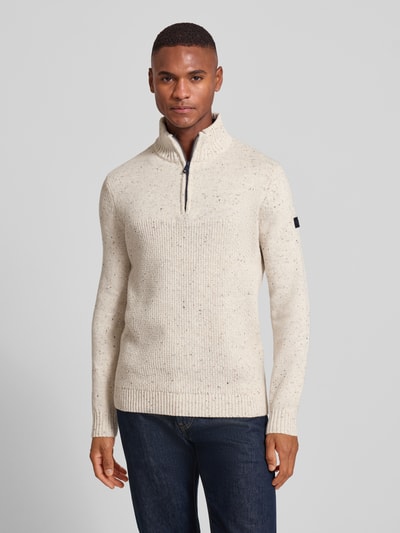 Tom Tailor Regular fit schipperstrui van katoenmix Offwhite - 4