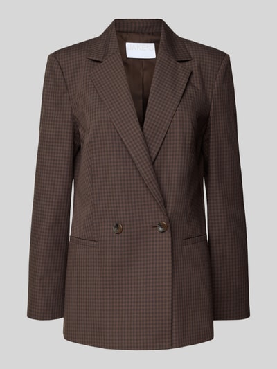 Jake*s Collection Żakiet o kroju regular fit z kołnierzem z połami Ciemnobrązowy 2