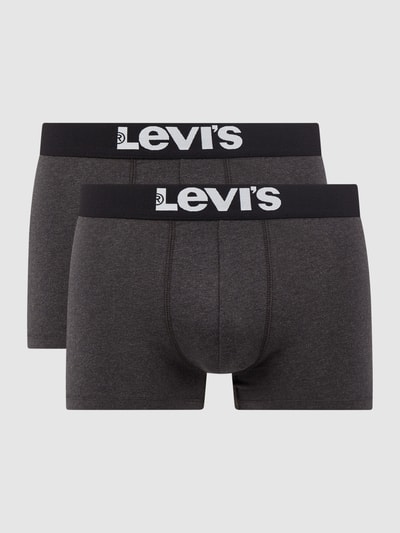 Levi's® Boxershort met logo in band in een set van 2 stuks  Antraciet gemêleerd - 1