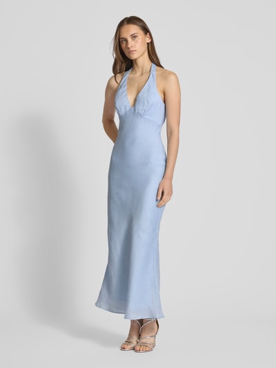 Bardot Sukienka koktajlowa z wiązaniem na szyi model ‘PAOLA’ Jasnoniebieski 1