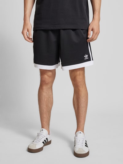 adidas Originals Regular fit sweatshorts met labelstitching, model 'Mockeylet' Zwart - 4