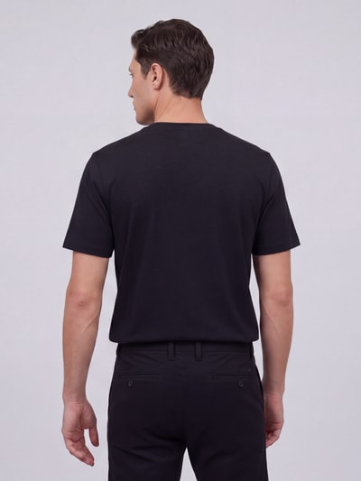 MCNEAL damski t-shirt o kroju regular fit z okrągłym dekoltem Czarny 5